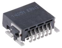 154763-154763-e ERNI SMC Series Right Angle Surface PCB Header, 12 Contact(s), 1.27 mm Pitch, 2 Row, Shrouded