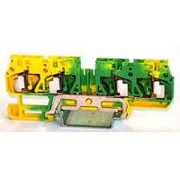 262-4168 RS PRO 1-Way DIN Rail Earth Terminal Block, 4mm², 24 → 12 AWG Wire, Spring, PA 66 Housing