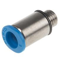 qsm-m7-6-i Festo QS Series Straight Threaded Adaptor, M7 Male to Push In 6 mm, Threaded-to-Tube Connection Style, 153321