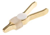 bu-78k Mueller Electric Gold Kelvin Clip, 10A, 12mm Jaw Opening, Gold Plating