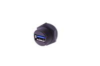 231-7888 RS PRO Straight, Panel Mount, Socket- Single Port Type A 3.0 IP67 Type A USB Connector
