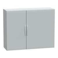 nsypla10124g Schneider Electric PanelSeT Series Fibreglass Reinforced Polyester Double-Door-Door Floor Standing Enclosure, Opaque