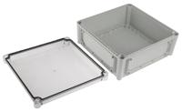 ekoe-130-t-ekovt Fibox EK Series Grey Polycarbonate Enclosure, IP66, IP67, Flanged, Transparent Lid, 280 x 280 x 130mm