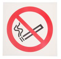 813-4619 Plastic No Smoking Prohibition Sign, None