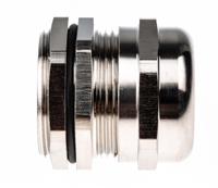 831-9065 RS PRO Metallic Nickel Plated Brass Cable Gland, PG21 Thread, 13mm min., 18mm max., IP68