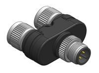 175-2509 RS PRO 4 Pole M12 Plug to 4 Pole M12 Socket Adapter
