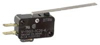 v-15g3-1c26-k Omron Long Hinge Lever Micro Switch, Quick Connect Terminal, 15 A @ 250 V ac, SP-CO, IP40