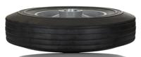 183-0090 RS PRO Black Rubber Corrosion Resistant Trolley Wheel, 600kg