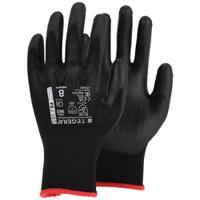 860-8 Tegera TEGERA Black Nylon Nylon Work Gloves, Size 8, Polyurethane Coating