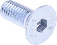 483-9931 RS PRO Bright Zinc Plated Steel Hex Socket Countersunk Screw, DIN 7991, M8 x 20mm