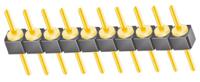 ts-110-g-a Samtec TS Series Straight Through Hole Pin Header, 10 Contact(s), 2.54 mm Pitch, 1 Row, Unshrouded