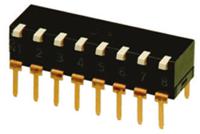 a6tr-8104 Omron 8 Way Through Hole DIP Switch SPST, Lever Actuator