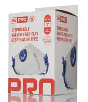 p352 RS PRO Disposable Respirator for General Purpose Protection, FFP2, Valved, Moulded 12 per Package