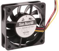 9ga0612p7h01 Sanyo Denki San Ace 9GA Series Axial Fan, 12 V dc, DC Operation, 9m³/h, 1.2W, 100mA Max, 60 x 60 x 15mm