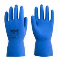 645-08 Unigloves 645 Blue Latex Work Gloves, Size 8, Latex Coating