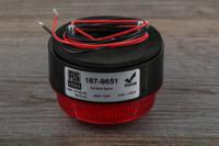 187-9651 RS PRO Red Flashing Beacon, 10 → 100 V dc, 20 → 72 V ac, Stud Mount, Surface Mount, Xenon Bulb, IP67