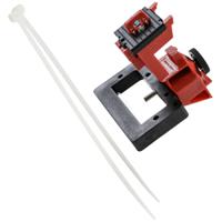 taglock-oversized-circt-brkr-lo-ea Brady Red 1-Lock Polypropylene Fibreglass Reinforced Nylon Circuit Breaker Switch Lockouts, 7.14mm Shackle