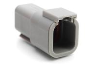 atm04-6p Amphenol Industrial, ATM Automotive Connector Socket Grey Cable Mount 6 Way, Crimp Termination ATM04-6P