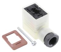 933929100-gml-209-nj-led-24-vr-ye-black Hirschmann GML 2P+E DIN 43650 B, Female Solenoid Valve Connector with Indicator Light, 24 V ac/dc Voltage