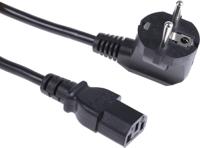 731-6191 RS PRO Straight IEC C13 Socket to Right Angle Type F German Plug Power Cord, 2.5m