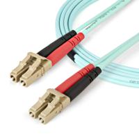 450fblclc2 StarTech.com LC to LC Duplex Multi Mode OM4 Fibre Optic Cable, 50/125μm, Aqua, 2m