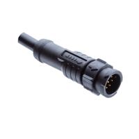 au-06bmmm-ql8d01 Amphenol Industrial Male 6 way X Lock A size to Unterminated Free End Sensor Actuator Cable, 1 m