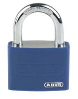 50867-t65al40-blue ABUS Key Weatherproof Aluminium, Steel Safety Padlock, 6.5mm Shackle, 43mm Body