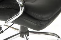 221-6334 RS PRO Black Leather Executive Chair, 120kg Weight Capacity