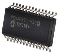 pic16f870-iso Microchip PIC16F870-I/SO, 8 bit PIC, PIC16F870 Microcontroller, 20 MHz, 3.5kB FLASH, 28-Pin SOIC