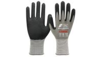 8810-7 NITRAS SAFETY Black, Grey Special Stretch Fabric Glove, Size 6-11, Nitrile Foam Coating