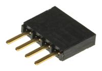 ssw-104-02-g-s Samtec SSW Series Straight Through Hole Mount PCB Socket, 4-Contact, 1-Row, 2.54mm Pitch, Solder Termination