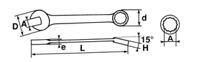 50a-13 SAM Combination Spanner, 13mm, 33/64in, Metric, Height Safe, Double Ended, 163 mm Overall