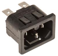 px05951563 Bulgin C16 Snap-In IEC Connector Male, 10A, 250 V