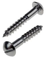 483-3062 RS PRO Slot Round Stainless Steel Wood Screw, A2 304, 4mm Thread, 25mm Length