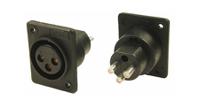 136-028 RS PRO Panel Mount XLR Connector, Female, 250 V ac, 3 Way, Nickel, Silver Plating