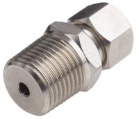 286-787 RS PRO 1/2 BSPT Compression Fitting for Use with Thermocouple or PRT Probe, 4.5mm Probe, RoHS Compliant Standard