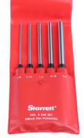s248pc Starrett 5-Piece Punch Set, Pin Punch, 1/8 → 3/8 in Shank