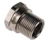 127-467 RS PRO Reducer, Conduit Fitting, 20mm Nominal Size, M20 → M16, Brass, Silver