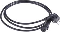 123-0958 RS PRO Straight IEC C13 Socket to Right Angle CEE 7/7 Plug Power Cord, 2m