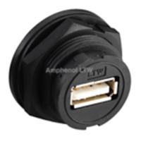 ua-20pmfp-lc7001 Amphenol Industrial Straight, Panel Mount Type A IP67 USB Connector