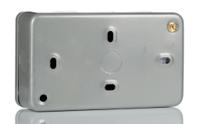 687-7320 RS PRO 13A, BS Fixing, Passive, 2 Gang RCD Socket, Surface Mount, 230 V ac, Grey