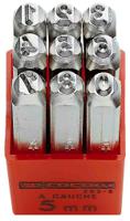 293a5 Facom 5mm x 9 Piece Engraving Punch Set, (0 → 9)