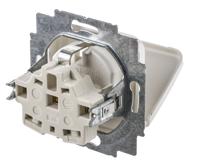 20-euk-214 Busch Jaeger - ABB White 1 Gang Plug Socket, 16A, Type F - German Schuko