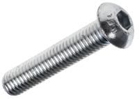 822-9202 RS PRO Bright Zinc Plated Steel Hex Socket Button Screw, ISO 7380, M8 x 40mm