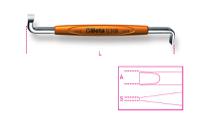 1236b-08x4 BETA Right Angle Screwdriver, 4 mm Tip, 4 mm Blade, 100 mm Overall
