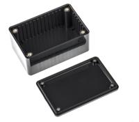 1591lbk Hammond 1591 Series Black Flame Retardant ABS Enclosure, IP54, Black Lid, 85 x 56 x 39mm