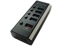 220-6493 RS PRO 5 Port USB 3.0 USB A  Hub, Mains Plug Powered, 115 x 47 x 25mm
