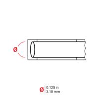 bm7c-125-342 Brady B-342 Black on White Heatshrink Labels, 3.2 mm Width, 5.97mm Label Length, 3.2mm Label Width