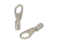270-7474 RS PRO Uninsulated Crimp Ring Terminal, 3.2mm Stud Size, 0.2mm² to 0.5mm² Wire Size, Silver