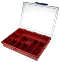515-574 RS PRO 9 Cell Red PP Compartment Box, 43mm x 240mm x 195mm